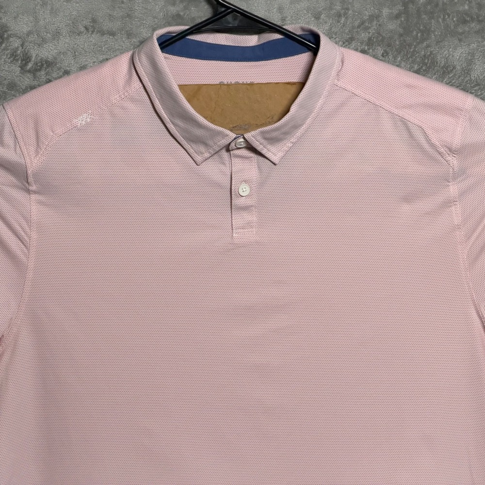 Rhone Polo Shirt Mens XXL Red White Pink Commuter Golf Preppy Fine Italian